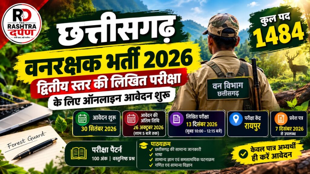 छत्तीसगढ़ वनरक्षक भर्ती 2026 लिखित परीक्षा