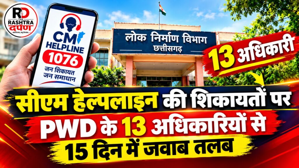 सीएम हेल्पलाइन शिकायतों पर PWD अधिकारियों से 15 दिनों में जवाब तलब